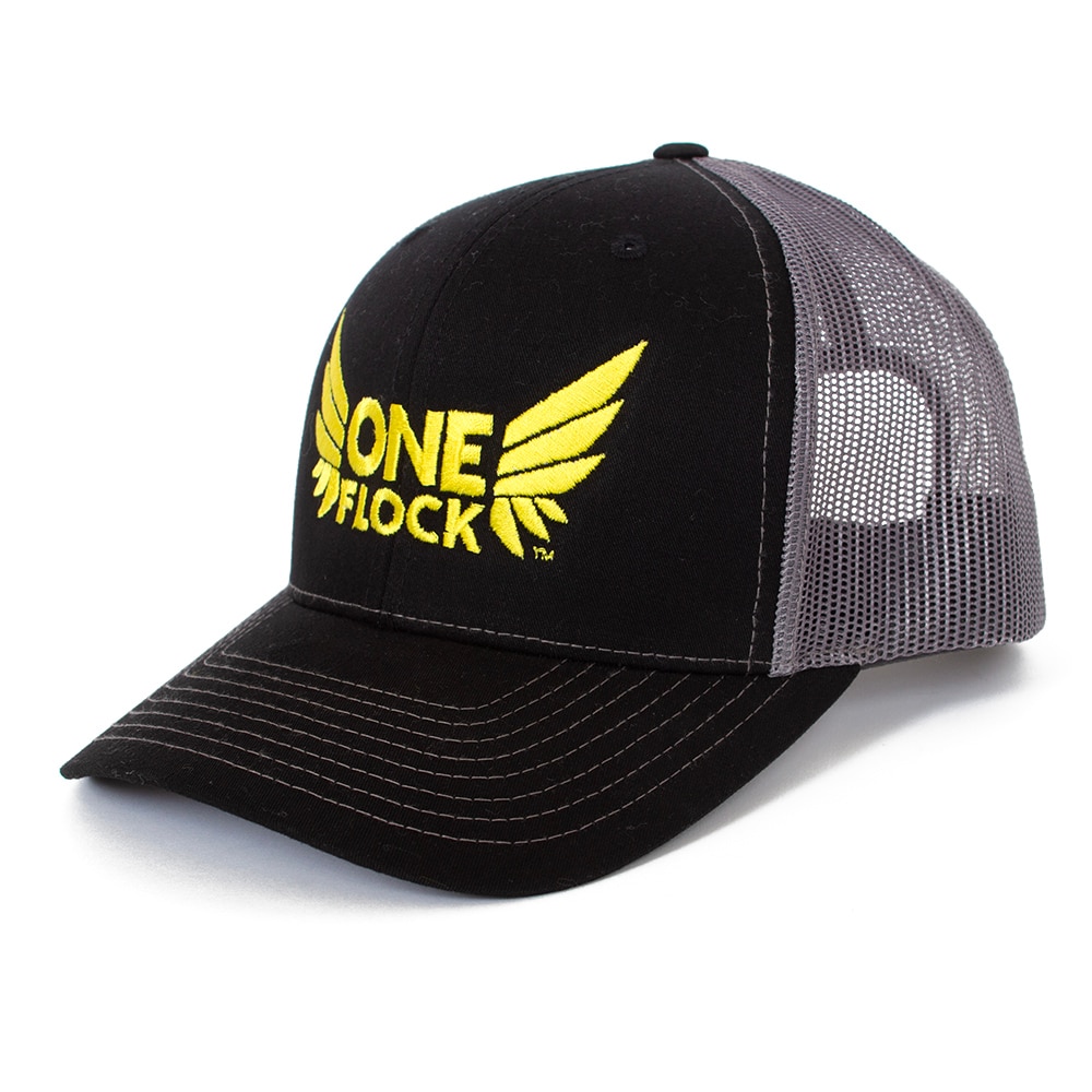 One Flock, McKenzie SewOn, Black, Trucker, Cotton Blend, Accessories, Unisex, Football, Mesh, One Flock, Adjustable, Hat, 965757